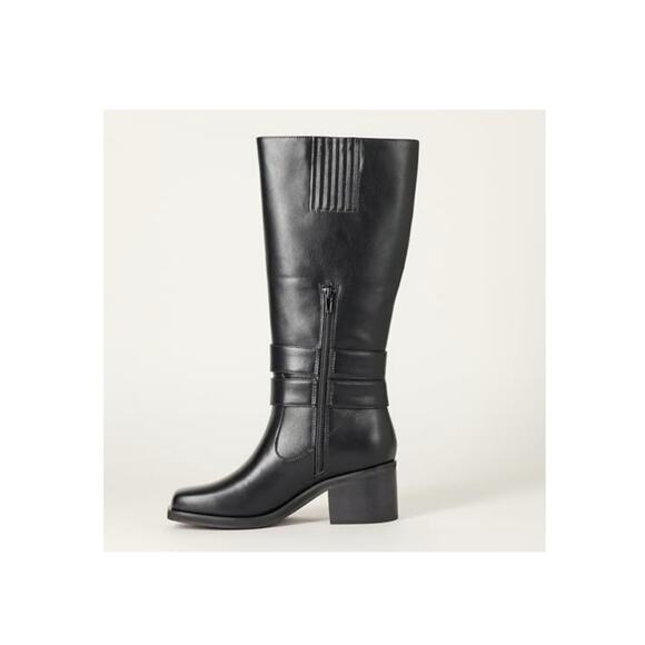 NIB-The Drop Women's Sage Tall Biker Boot w/ Buckles Backl Size 9 NEW - Picture 3 of 13